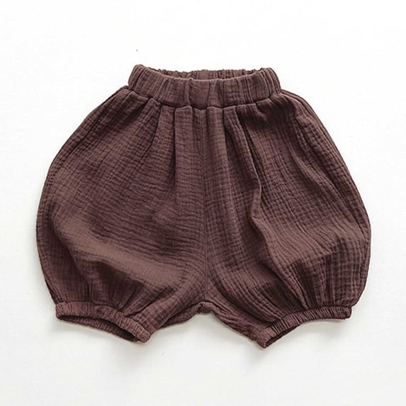 Girls Bike Shorts Pull on Coffee Shorts Elastic Cute Clothes for Girls 12-18 Months