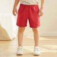thumbnail image 1 of Girls Bike Shorts Pull on Red Shorts High Waisted Girls Pants Size 6-12 Months, 1 of 4