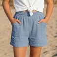 thumbnail image 1 of Girls Bike Shorts Quick Dry Workout Blue Shorts High Waisted Girls Basketball Shorts 16-17 Years, 1 of 4