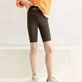 thumbnail image 1 of Girls Bike Shorts Quick Dry Workout Coffee Shorts Elastic Waist Baby Girl Clothes 14-16 Years, 1 of 4