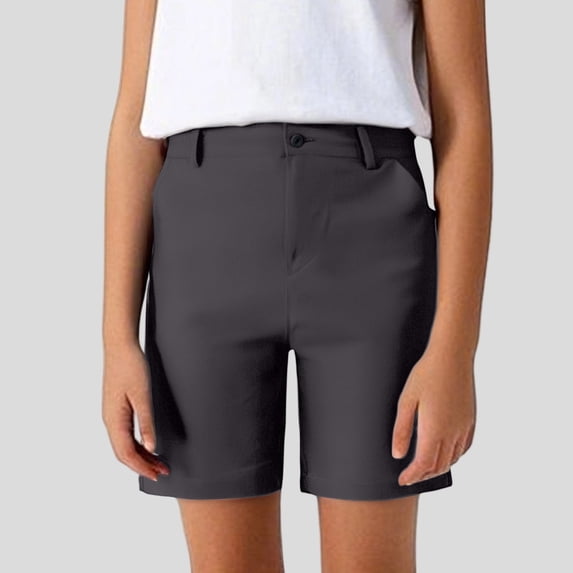 Girls Bike Shorts Quick Dry Workout Grey Shorts Elastic Waist Baby Girl Summer 13-14 Years