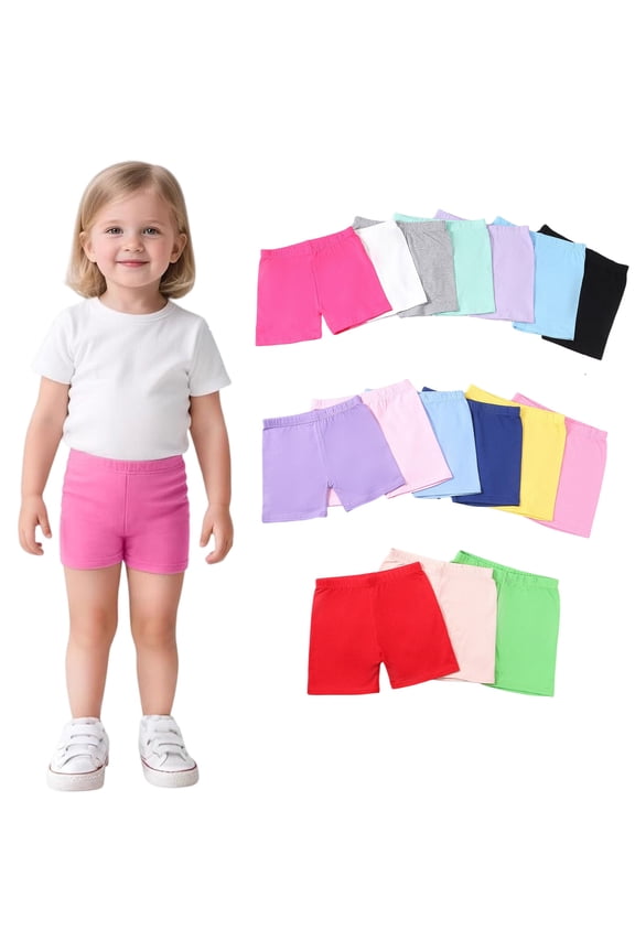 Girls Bike Shorts - Toddler Biker Cartwheel Under Dress Breathable Safety Dance Shorts