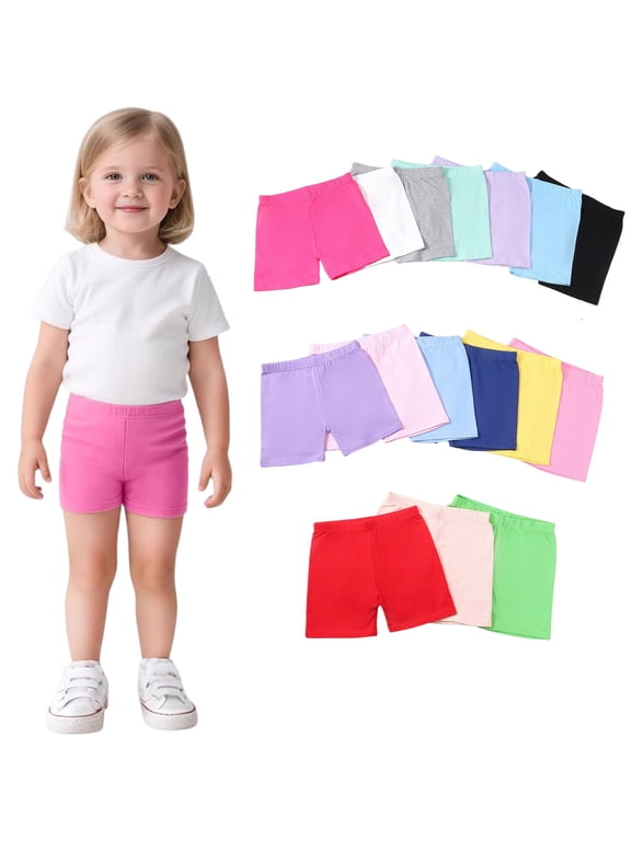 Girls Bike Shorts - Toddler Biker Cartwheel Under Dress Breathable Safety Dance Shorts