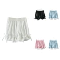 thumbnail image 1 of Girls Bike Shorts Toddler Ruffled Pumpkin Bloomers Shorts for Kids Workout Athletic Dance Short Soft White Summer Clothes Size 4T, 1 of 5