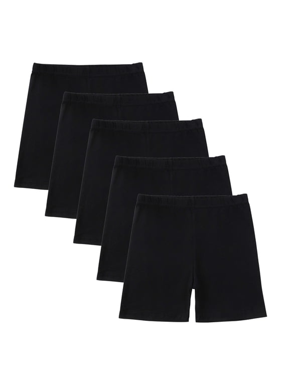 Girls Biker Shorts 5 Pack - Toddler Girls Short Leggings - Kids Under Dress Safety Dance Bike Shorts