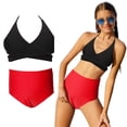 thumbnail image 1 of Girls Bikini Swimsuit Backless Halter Two Piece Bikini Sets with Chest Pad Bathing Suits for Girls 9-10 Years, 1 of 5