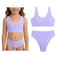 thumbnail image 1 of Girls Bikini Swimsuit Quick Dry Two Piece Bathing Suits with Chest Pad Swim Suits for Girls 9-10 Years, 1 of 7