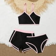 thumbnail image 1 of Girls Bikini Swimsuits with Shorts Kid 3 Piece Bikini Sets Sport Bathing Suits Bathing Suit for Teens Size 7-8, 1 of 4