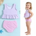 thumbnail image 1 of Girls Bikini Two-Piece Swimsuits Tankini Bikini Set with Chest Pad Toddler Bathing Suit 18-24 Months, 1 of 6