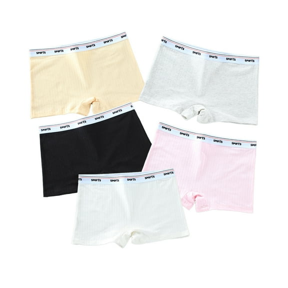 Girls' Bikini Underwear 5 Pc Stretch Cotton Girls' Underwear Panties for Girls Girl Underwear Size 8-12