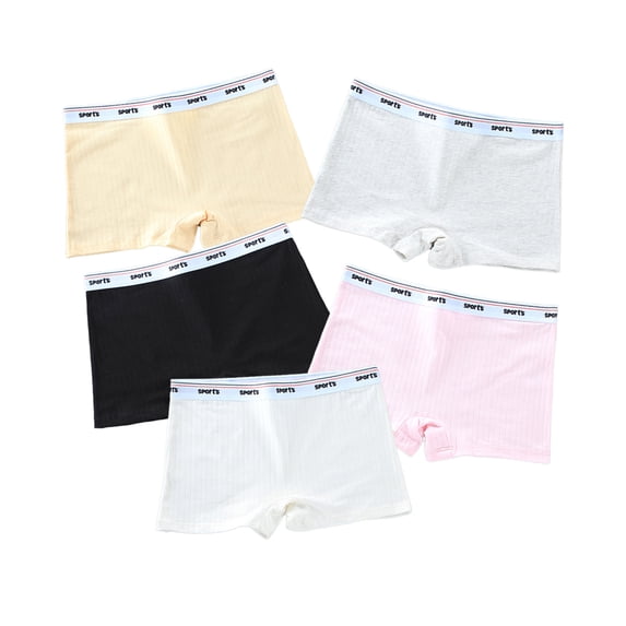 Girls' Bikini Underwear 5 Pc Stretch Cotton Girls' Underwear Panties for Girls Girl Underwear Size 8-12