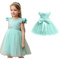 thumbnail image 1 of Girls Birthday Dress Green Tutu Party Flower Girl Wedding Toddler Pageant Formal Prom Gown Children's Day Outfit 6-7 Years, 1 of 6