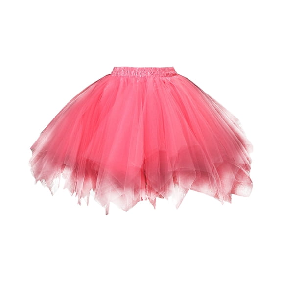 Girls Birthday Tutu Skirt, Puffy Tulle Princess Ballet Skirt Stretchy Waist Party Wear