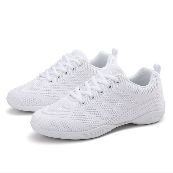 Girls Black Cheer Shoes White Cheerleading Shoes for Girls Breathable Youth Cheeerleading Dancing Shoes Competition Training Sneakers