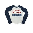 thumbnail image 1 of Girls Blue & White I Make My Own Rulez Scrabble T-Shirt Game Night Tee Shirt S, 1 of 1