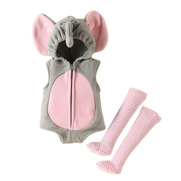 Girls Bodysuits Baby Toddler Girl Boy Outfits Hooded Romper Jumpsuit with Long Socks