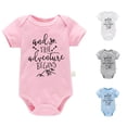 thumbnail image 1 of Girls Bodysuits Letter Print Romper Bodysuit Baby Short Sleeve Clothes for Children Toddler, 1 of 4