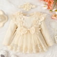 thumbnail image 1 of Girls Bodysuits Long Sleeve Floral Romper Lace Dress with Accessories for, 1 of 3