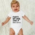 thumbnail image 1 of Girls Bodysuits Short Sleeve Letter Print Romper Baby Clothes, 12-18 Months, White, 1 of 3