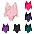 thumbnail image 1 of Girls Bodysuits Toddler Girls Long Sleeve Dance Dress Autumn Winter Patchwork Training Dress Girls Balle Clothes, 1 of 4