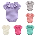 thumbnail image 1 of Girls Bodysuits for Daily Outdoor Activities Baby Girls Round Neck Romper to 16 Months Comfortable Piece Apparel, 1 of 2