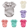 thumbnail image 1 of Girls Bodysuits for Daily Outdoor Activities Baby Girls Round Neck Romper to 16 Months Comfortable Piece Apparel, 1 of 3