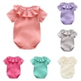 thumbnail image 1 of Girls Bodysuits for Daily Outdoor Activities Baby Girls Round Neck Romper to 16 Months Comfortable Piece Apparel, 1 of 3