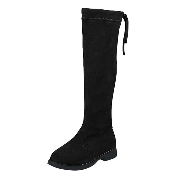 Girls Boots Boys Buckle Block Flats Ankle Casual Sweatshirts White Boots,Size 11 Years-11.5 Years