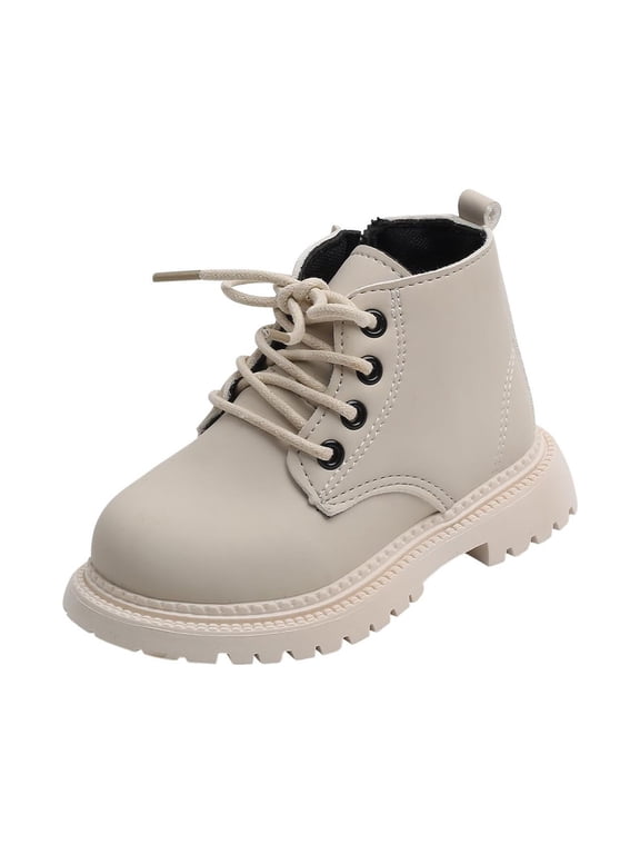 Girls' Boots Girls Kids Lace up Faux Fur Ankle Boots Winter Boots for Toddler/Little Kid/Big Kid Save Big