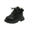 thumbnail image 1 of Girls' Boots Girls Kids Side Zipper Lace up Faux Fur Ankle Boots Save Big, 1 of 9