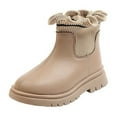 thumbnail image 1 of Girls Boots,Cozy and Stylish Warm Knit Ankle Booties for Autumn and Winter Versatile Footwear for Little Girls,Toddler Boots,Z06 Pink,7-8 Years, 1 of 7