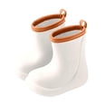 thumbnail image 1 of Girls Boots - Low Heel Mid Calf Ankle Booties Comfortable Casual Shoes Non-Slip Sole Soft Interior Kids'School Outdoor Footwear - Toddler Boots,Color:White,Size:8-9 Years, 1 of 6