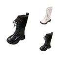 thumbnail image 1 of Girls Boots Girls Fall Boots Girls Boots Long Winter Warm Mid Calf Boots with Non Sole for Toddler Kids Outdoor Play, 1 of 8