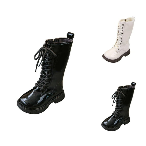 Girls Boots Girls Fall Boots Girls Boots Long Winter Warm Mid Calf Boots with Non Sole for Toddler Kids Outdoor Play