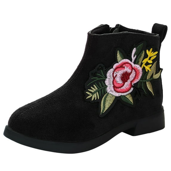 Girls Boots Girls Shoes Solid Color Short Boots Non Breathable Women Boots Toddler Boots Black 11
