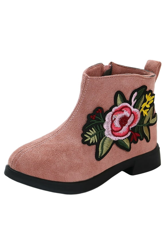Girls Boots Girls Shoes Solid Color Short Boots Non Breathable Women Boots Toddler Boots Pink 11
