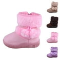 thumbnail image 1 of Girls Boots Girls Winter Boots Autumn Winter Thick Sole Non Warm Zipper Shoes for Comfort and Durability in Solid Color, 1 of 5