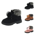 thumbnail image 1 of Girls Boots Girls Winter Boots Girls' Autumn and Winter Thick Soles Non Warm Comfortable Solid Color Zipper Shoes for Kids, 1 of 5