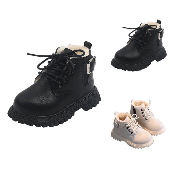 Girls Boots Girls Winter Boots Girls Boots Fashion Mesh Lace Non Breathable PU Lace Shoes for Kids