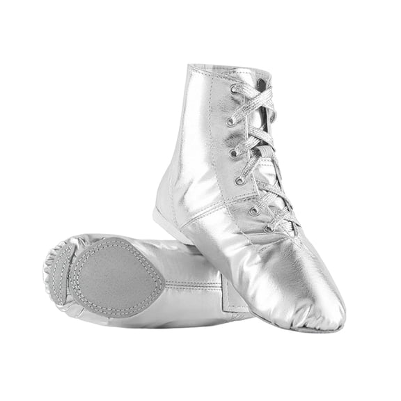 Girls' Boots - Gold Silver Pu Jazz Shoes Soft-Soled Modern Dance Shoes Ballet Practice Shoes Yoga Shoes Silver 10 Y-11 Y