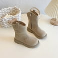 thumbnail image 1 of Girls Boots Kids Fall Winter Solid Color Casual Fashion Cute Comfortable Soft Chunky Snow Ankle Boot for Little Kids/Big Kids Fall Winter Fashion Short Booties, 1 of 6