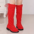 thumbnail image 1 of Girls' Boots Lace-Up Zipper Winter Boots Fashion Suede Over the Knee High Boots for Kid's Faux Lined Knee High Winter Riding Boots Thigh Boots 3-12 Years, 1 of 6