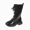thumbnail image 1 of Girls Boots Round Toe Low Heel Riding Boots Winter Tall Boots for Childrens Casual Wear, 1 of 9