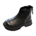 thumbnail image 1 of Girls Boots,Stylish Ankle Footwear for Children Autumn Winter Comfortable Casual Booties for Kids,Toddler Boots,Z05 Black,4-4.5 Years, 1 of 7