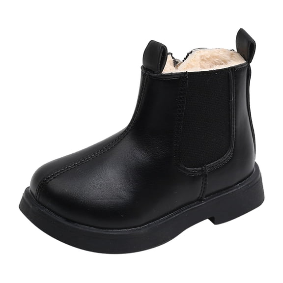 Girls Boots Toddler and Waterpoor Ankle Side Zipper Ies Windproof Short Toddler Insulated Neoprene Baby Shoes 2.5-3 Years