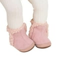thumbnail image 1 of Girls Boots,Winter Warm Lined Boots for Toddler Girls Soft Comfortable First Walking Shoes With Non Sole Outdoor,Toddler Boots,Pink,6, 1 of 8