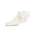 thumbnail image 1 of MeMoi Girls Bow-on-Back Cotton-Rich Anklet Sock - Girls - Female, 10, Winter White, 1 of 7