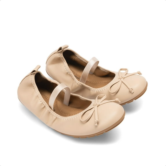 Girls' Bow Ballet Flats with Non-Slip Sole & Mommy-and-Me Matching Style
