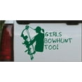 thumbnail image 1 of Girls Bow Hunt Too Car or Truck Window Decal Sticker, 1 of 1