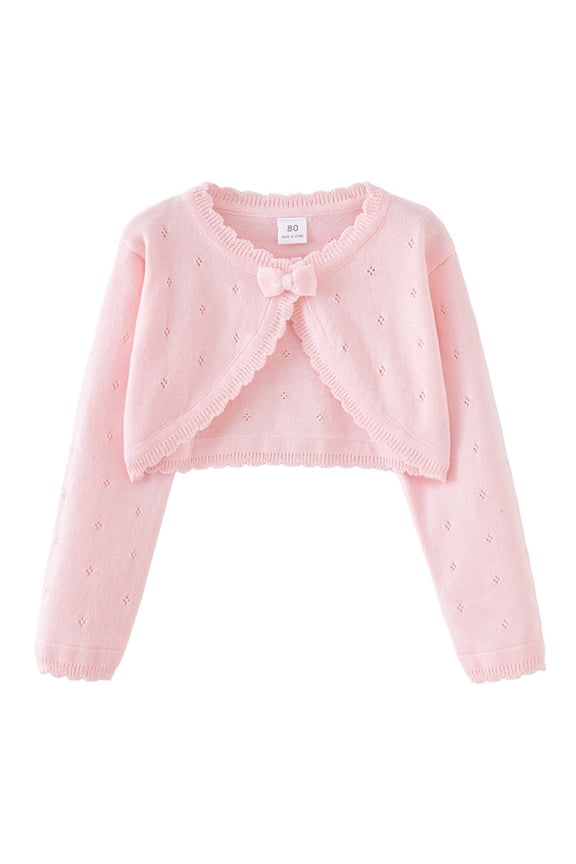 Girls Bow Knit Cardigan Sweater Soft Long Sleeve Top Outerwear for Autumn Casual Wear Comfortable Blouse with Bow Undershirts for Girls Toddler Tops Girls Top Sweaters Girlhood Teens around The World